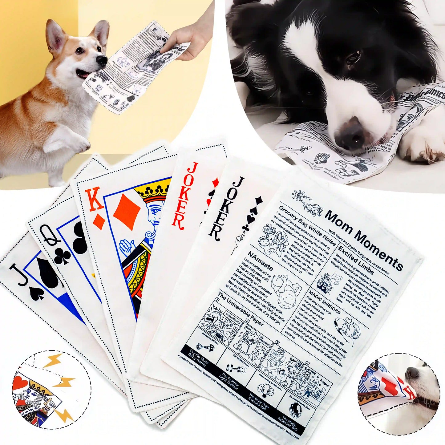 Tough Crinkle Card Toy: Chew-Proof, Washable Fun